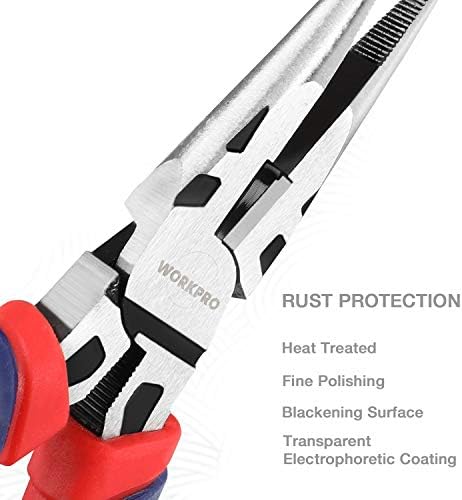 WORKPRO Pliers Set, 5-Piece Premium Cr-V Pliers Kit with Storage Pouch