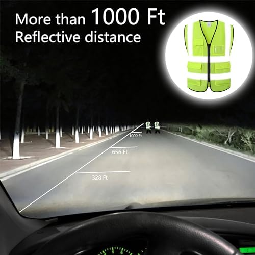 Reflective Safety Vest for Men Women Construction Vest ANSI Standard AP1
