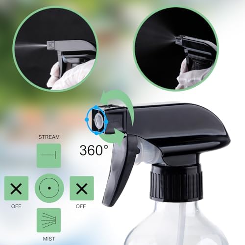 Spray Bottles 2Pack 10oz Fine Mist Empty Squirt Bottle for Cleaning