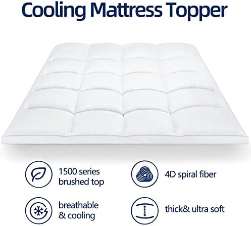 CHOPINMOON Queen Mattress Topper for Back Pain, Thick Mattress Pad Cover