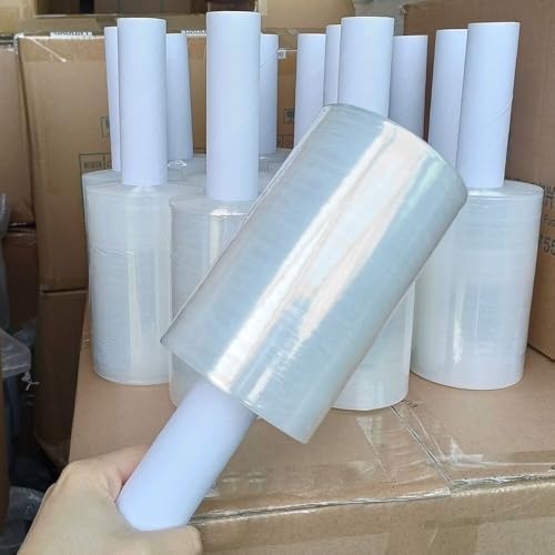 Clear Stretch Wrap 6"×1000' Plastic Wrap Roll for Moving Shipping Wrap