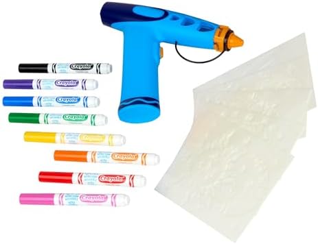 Crayola Marker Airbrush Spray Art Kit, 8 Washable Markers, 5 Stencils
