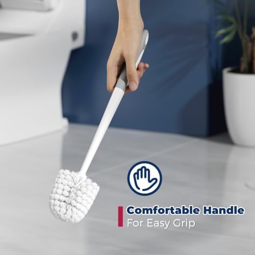 Holaloha Toilet Bowl Brush for Replacement, 5 Pack, White