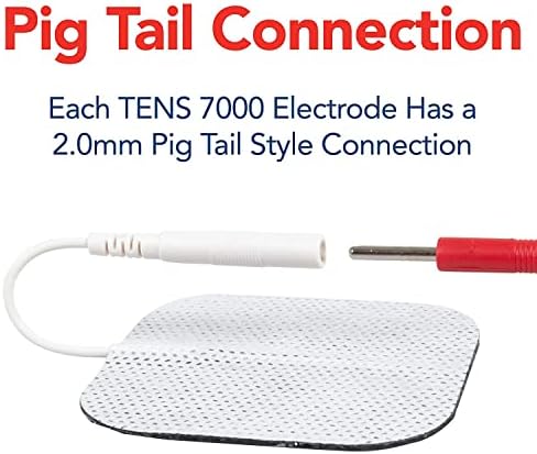 TENS 7000 Official TENS Unit Electrode Pads, 16 Pack - Premium Quality OTC TENS Pads, 2" X 2" - Compatible with Most TENS Machines, Replacement Electrodes Value Pack