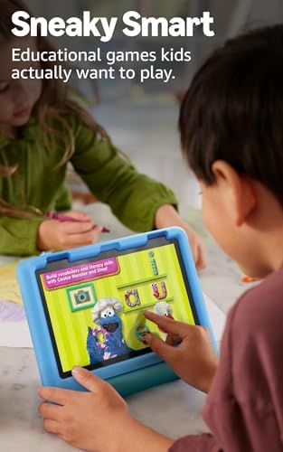 Amazon Fire HD 8 Kids tablet (newest model), ages 3-7. With bright 8" HD screen. Includes ad-free and exclusive content, parental controls and 13-hr battery, 32GB, Blue
