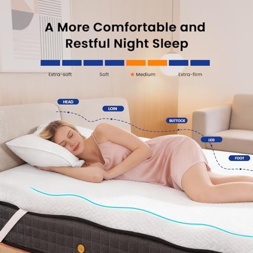 Czpalo 3 Inch Twin XL Cooling Gel Memory Foam Mattress Topper