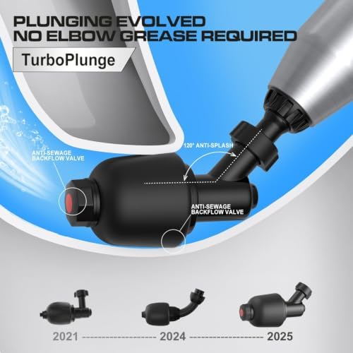 ‌Electric Toilet Plunger for Bathroom, High-Pressure Air Plunger, Heavy-Duty Clog Remover for Toilets, Toilet Drain Unclogger (Ink Black)