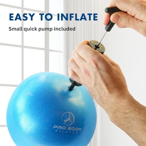 ProBody Pilates Ball Small with Pump - 9 Inch Small Exercise Ball