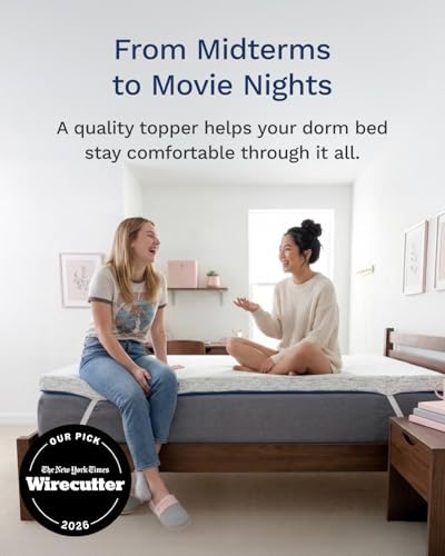 Viscosoft 3 Inch Memory Foam Mattress Topper Twin XL - College Dorm Upgrade