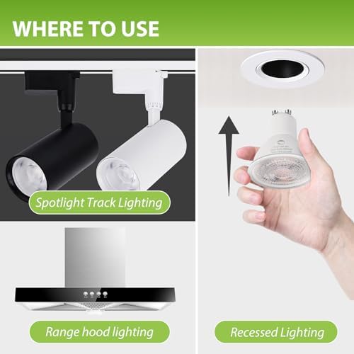 6-Pack GU10 LED Bulbs Dimmable,6W (50W Eq),3000K Soft White 582 LM