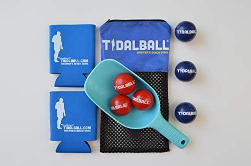 TidalBall Set | America's Beach Game | Portable Beach Cornhole Alternative | Sand Toss Game, Balls Float, 2 Koozies Included | Outdoor Beach Games for Adults, Teens & Family