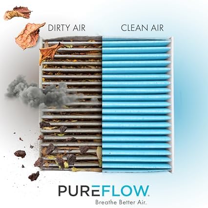 PUREFLOW PC99594X Cabin Air Filter | Fits 2022-2026 Hyundai Tucson 1.6L, 2.5L, Santa Cruz 2.5L, Elantra N 2.0L; 2021-2026 Elantra 1.6L, 2.0L; 2022-2024 Ioniq 5, Kia EV6