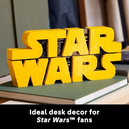 LEGO Star Wars Brick-Built Star Wars Logo - Building Set for Adults 18+ - Star Wars Gift Idea for Birthdays - Collectible DIY Model Kit - Home Decor Idea for Fans of The Movie Series - 75407