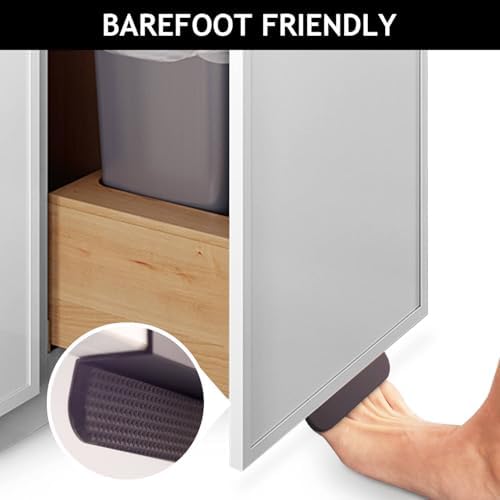 RVPEKUPE 1-Pack Under Cabinet Foot Pull for Trash Drawer, Matte Black 4"