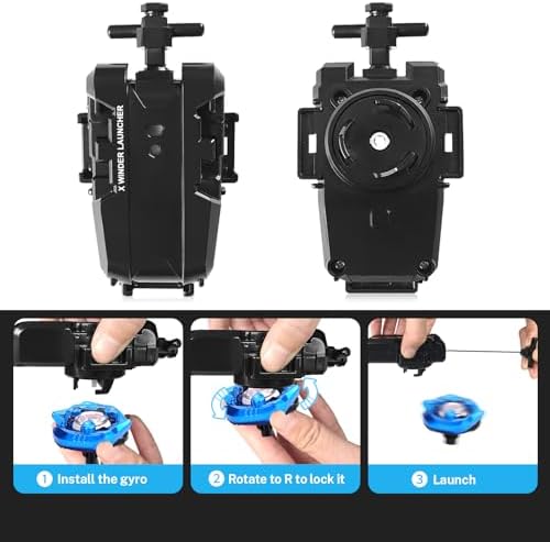 X Set: Include 12 Right-Spin Tops, 3 Launchers & 1 Grip, Battle Toy Ages 6+