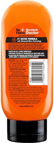 Nu Finish Car Scratch Remover, Scratch Removal for Cars Eliminates Paint Scrapes, Scuffs, Haze and Swirls on Cars, Boats and Motorcycles , 6.5 Oz, White