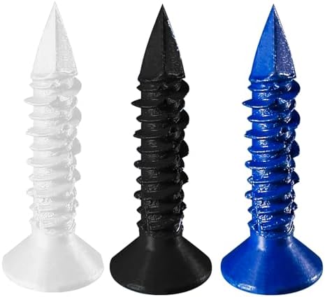 Wensilon(105 PCS) 3/16" Concrete Screw Anchor Kit Blue/Black/White Flat Head for Anchoring to Masonry, Block or Brick Stucco
