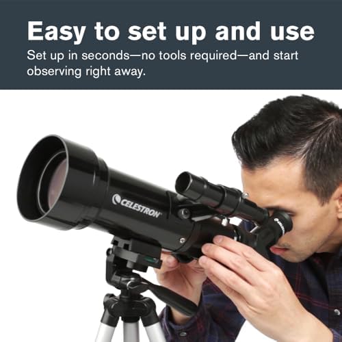 Celestron Travel Scope 70mm Beginner Portable Telescope with Backpack