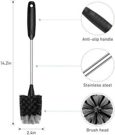 SetSail Bottle Brush of 3 Pack, 14in Long Handle Water Bottle Cleaner Brush