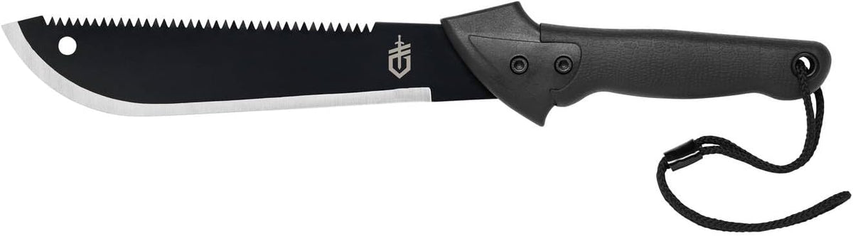 Gerber Gator Machete w/ Saw & Plain Edge Blade, Sheath, 25" / 18"