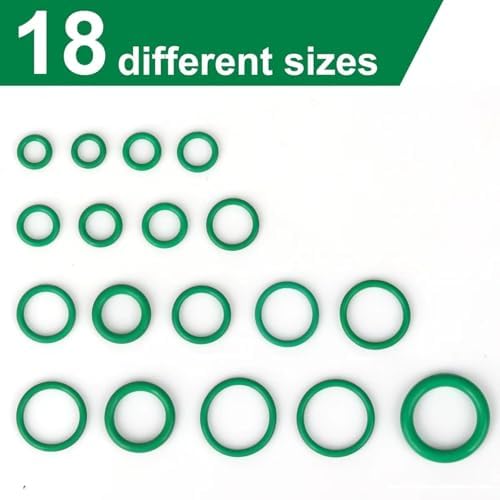 270 Pcs Car Air Conditioning O Ring Kit, Seal Rubber O-Rings Assortment O-Ring Assortment Set for Car Repair, Plumbing, Air or Gas Connections