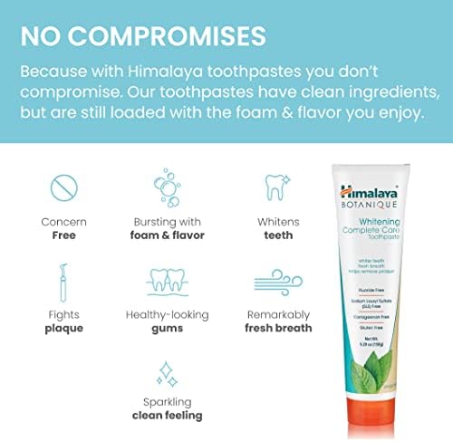 Himalaya Botanique Whitening Complete Care Toothpaste, Mint, 5.29 oz,1 Pack