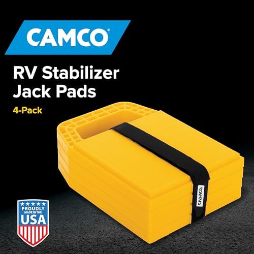 Camco RV Stabilizing Jack Pads - 4-Pack - Made in the USA