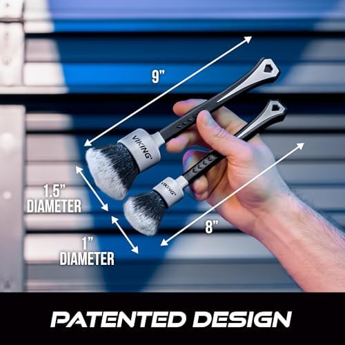 VIKING Car Detail Brush Set, Interior Use, 2 Pack