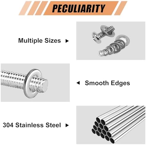 WEGOUP 900 Pcs Stainless Steel Flat Washers for Screws, Assorted Sizes