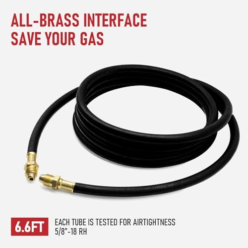 RX WELD Argon Regulator for MIG TIG Weld, CGA580, 6.6FT Hose
