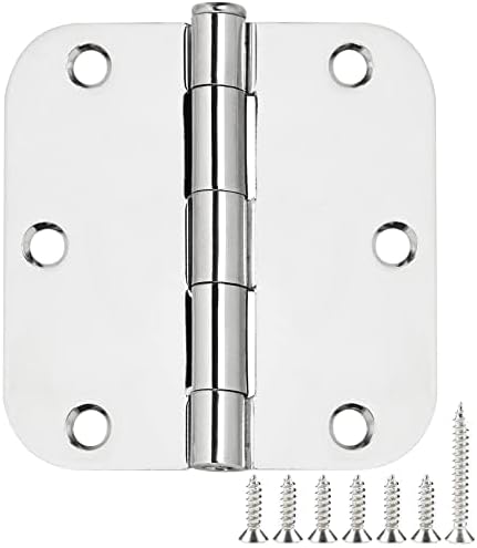 TDCHINGES Rounded Matte Black Door Hinges 3.5 Inch 5/8" Radius Flat 30 Pack