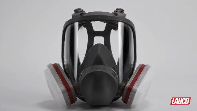 LAUCO Premium Respirator Kit - Reusable Half Face Cover Set with Safety Glasses for Gas, Painting, Machine Polishing, Staining, Car Spraying, Sanding & Cutting, DIY and Other Work Protection