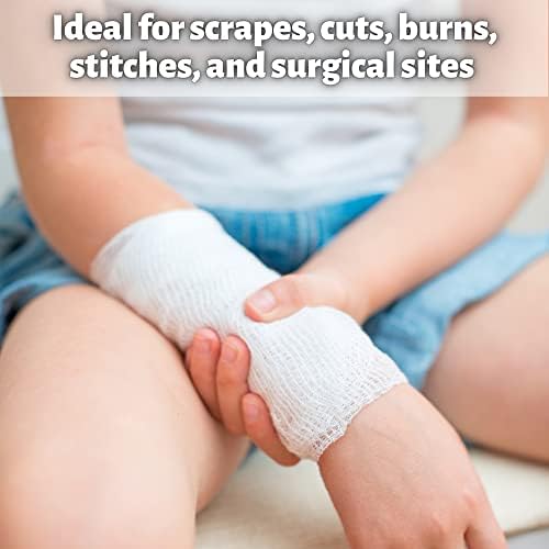 Vakly Sterile Kerlix Krinkle Gauze Rolls 4.5x4.1 yd 6-Ply Cotton, 15 Pack
