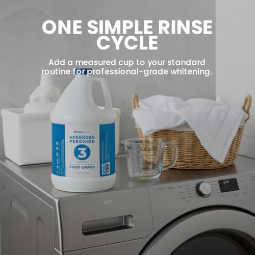 3% Food Grade Hydrogen Peroxide (1 Gallon) - No Added Stabilizers - Made in The USA derived from 35% Food Grade Hydrogen Peroxide