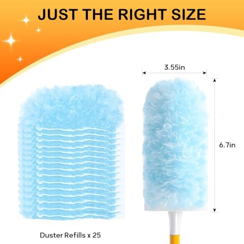 SetSail 25 Count Duster Refills Compatible with Swiffer Dusters, Blue