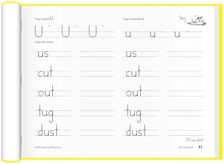 Learning Without Tears My Printing Book Workbook, 1st Grade+, Age 6+