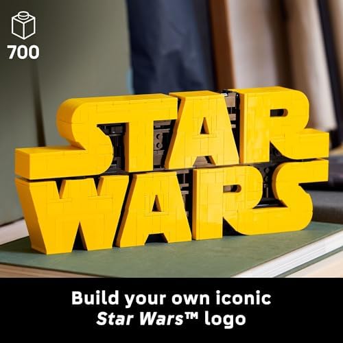 LEGO Star Wars Brick-Built Star Wars Logo - Building Set for Adults 18+ - Star Wars Gift Idea for Birthdays - Collectible DIY Model Kit - Home Decor Idea for Fans of The Movie Series - 75407