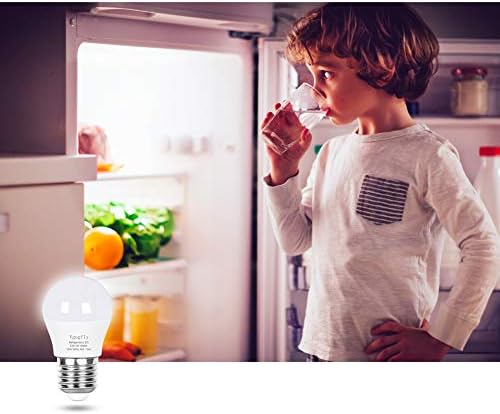 Vgogfly Refrigerator Light Bulb, A15, 40W Equivalent, 5W, 5000K, 120V