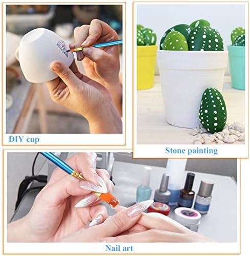 20 Pcs Paint Brushes, Acrylic Painting Brush Set, Watercolor Brushes, Acrylic Brushes for Oil Watercolor, Miniature Detailing, and Rock Painting