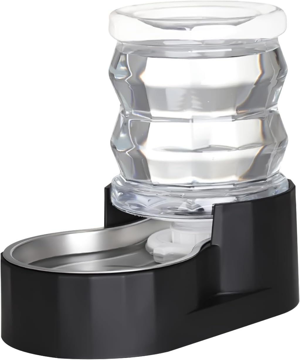RIZZARI 8L Elevated Dog Water Dispenser: Large Dogs Senior Pets Filtered | Comfortable Drinking Position / Anti Splash Base / Stainless Steel Bowl / Easy Cleaning / Dishwasher Safe/Multi Pet Homes