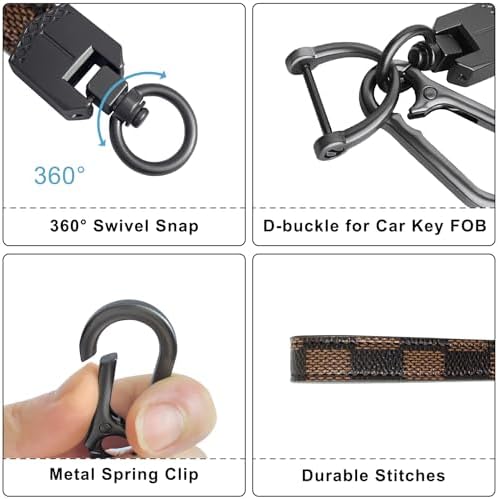 OHKYOOT Leather Car Keychain for Home Car Keys