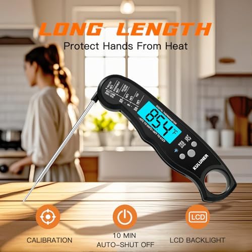 KULUNER Digital Instant Read Meat Thermometer for Cooking, Food,Grill