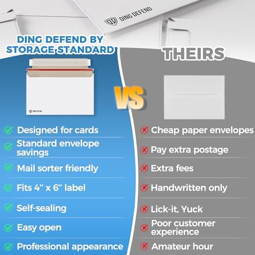 110-Pack Card Shipping Envelopes - 7 x 4.35 Inches Trading Cards Self-Adhesive Mailers, Perfect Fit for Semi-Rigid Sleeves, Toploaders & Ding Defend Protectors - Hobby Mailing Supplies