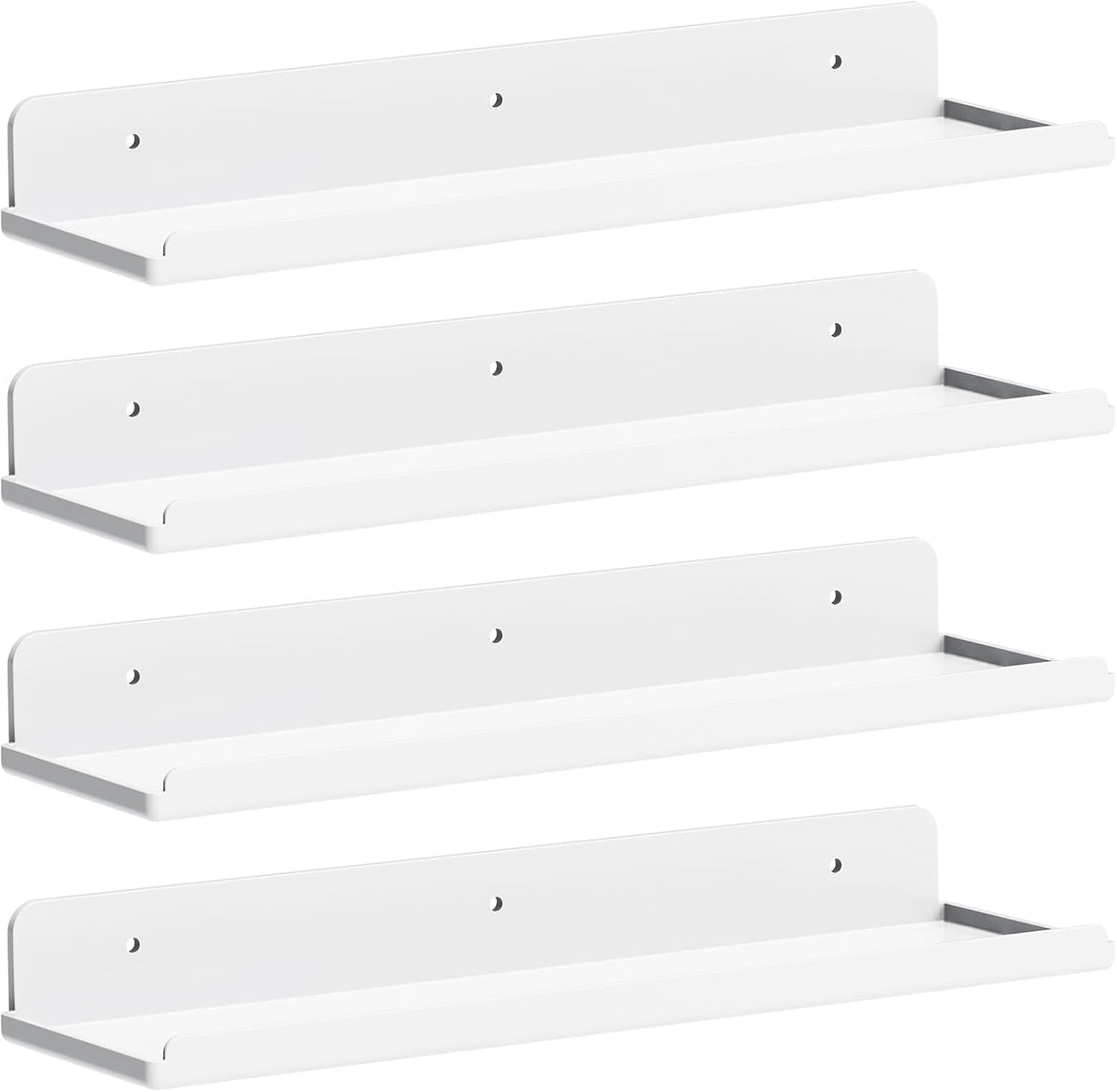 Lifewit Acrylic Floating Shelves for Bathroom 14" Clear, 4 Pack