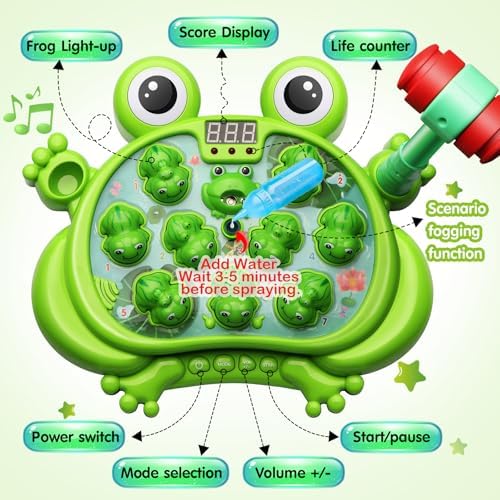 HopeRock Toys for 2 3 4 5 Year Old Boy, Whack A Frog Game, Toddler Boy Toy