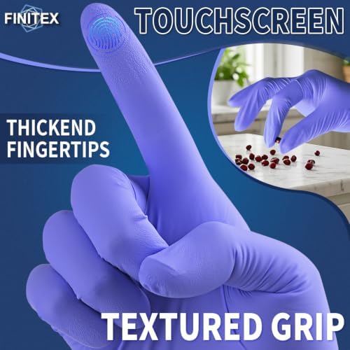 FINITEX Disposable Ice Blue Nitrile Exam Gloves 1000PCS/Case Cleaning