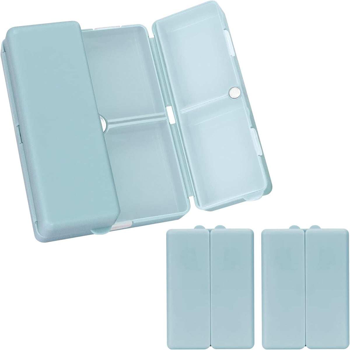 FYY Travel Pill Organizer, 7 Compartments Small Pill Box Medicine Case-Pink