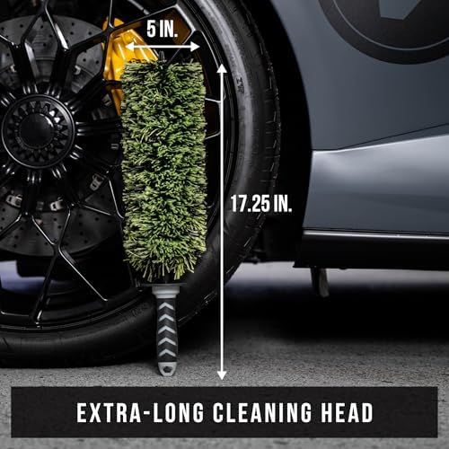 VIKING V+ Wheel Barrel Brush for Deep Wheel Cleaning, 17 Inch Length