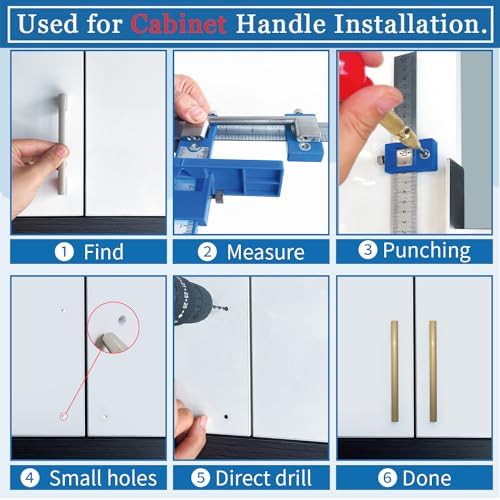 King&Charles Cabinet Hardware Jig&Auto Center Punch&Point Drill Bits