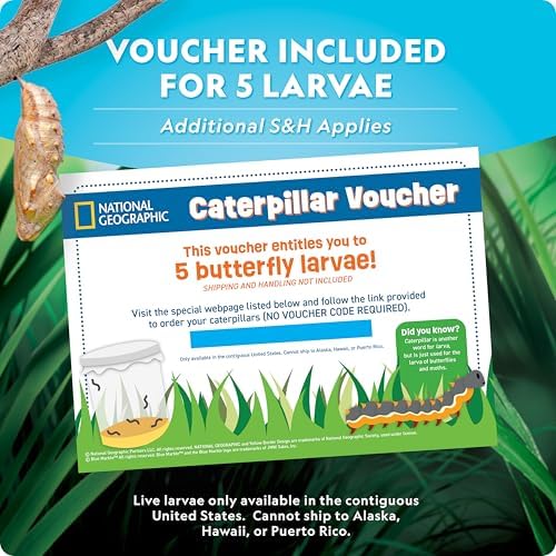 National Geographic Butterfly Growing Kit for Kids Nature Activity